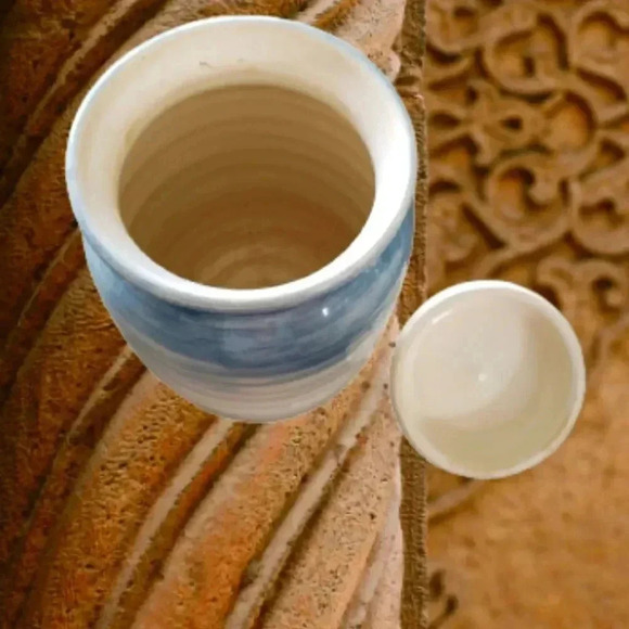 Boho Vintage Ginger Jar Blue Green - Picture 3 of 5